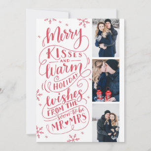 Merry Kisses Warm wil datum 3 foto opslaan Save The Date
