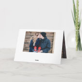 Merry Kisses Warm wil datum opslaan 4 Gevouwen fot Feestdagen Kaart (Achterkant)