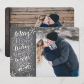 Merry Kisses Warm wil de Datum foto opslaan Save The Date (Voorkant / Achterkant)