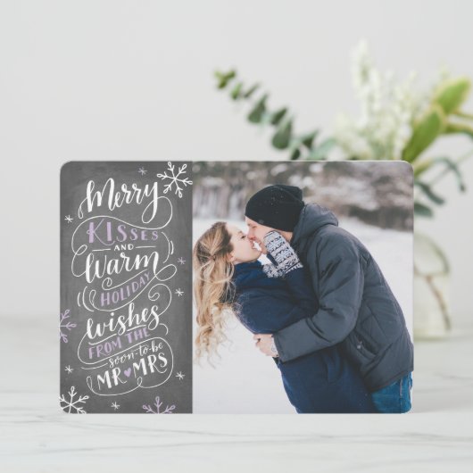Merry Kisses Warm wil de Datum foto opslaan Save The Date (Staand voorkant)