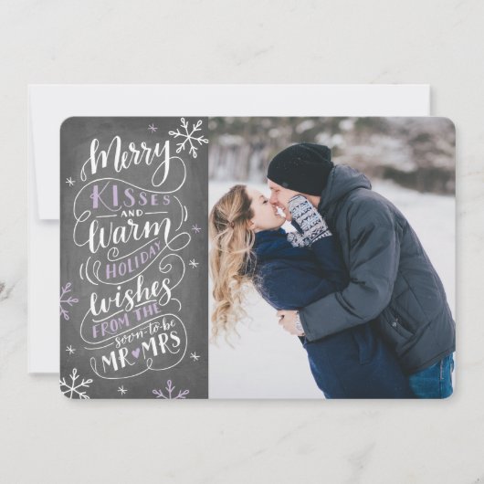 Merry Kisses Warm wil de Datum foto opslaan Save The Date (Voorkant)
