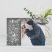 Merry Kisses Warm wil de Datum foto opslaan Save The Date (Staand voorkant)