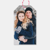 Merry Kisses Warm wil Mr. en Mrs Typografie Cadeaulabel (Achterkant)