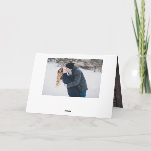 Merry Kisses Warm Wishes Opslaan Datum 6 Foto gevo Feestdagen Kaart (Achterkant)