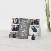 Merry Kisses Warm Wishes Opslaan Datum 6 Foto gevo Feestdagen Kaart (Voorkant)