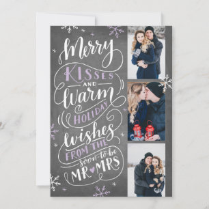 Merry Kisses Warm Wishes Save Date 3 Lila Foto Save The Date