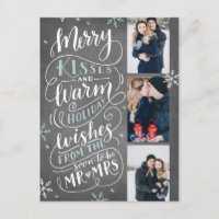 Merry Kisses Warm Wishes Save the Date 3 Foto