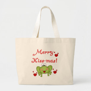 Merry Kissmas Grote Tote Bag