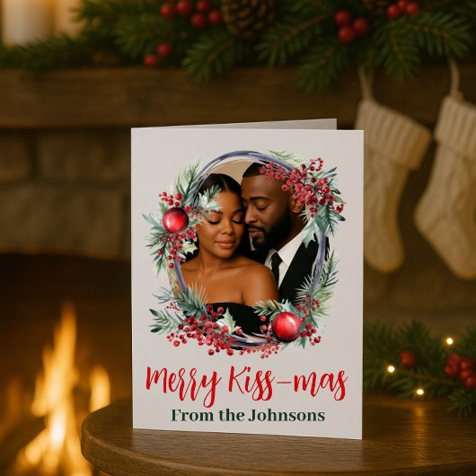 Merry Kissmas mijn liefde romantische kerst Feestdagen Kaart