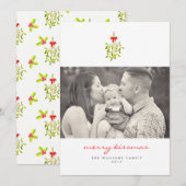 Merry Kissmas Mistletoe Christmas Kaarten (Voorkant / Achterkant)