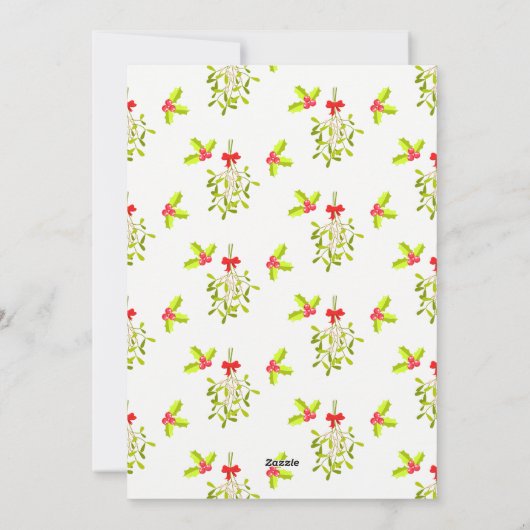 Merry Kissmas Mistletoe Christmas Kaarten (Achterkant)