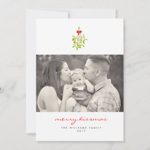 Merry Kissmas Mistletoe Christmas Kaarten
