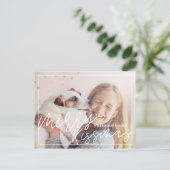Merry Kissmas Script | Chique stijlvolle & trendy  Feestdagenkaart (Staand voorkant)