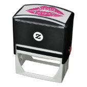 Merry Kissmas | Trendy script typografische lippen Zelfinktende Stempel (Product)