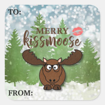 Merry Kissmoose Bewerkbaar TO/FROM Cadeau Label