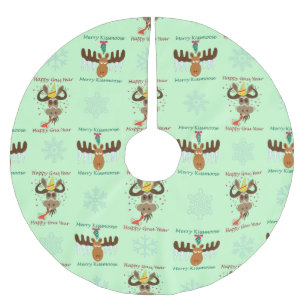 Merry Kissmoose_Happy Gnu Year_Xmas vakantie Kerstboom Rok