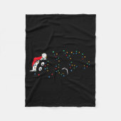 Merry Kissmy Angry Cat Christmas Funny Sarcastic H Fleece Deken (Voorkant)