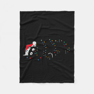 Merry Kissmy Angry Cat Christmas Funny Sarcastic H Fleece Deken