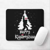 Merry Kissmy Funny Bigfoot Yeti Sasquatch Christma Muismat (Met muis)