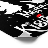 Merry Kissmy Funny Bigfoot Yeti Sasquatch Christma Poster (Hoek)