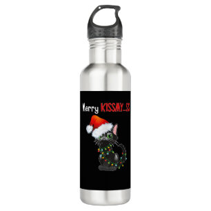 Merry Kissmy..ss Zwarte Kat Kerstverlichting Kat I Waterfles