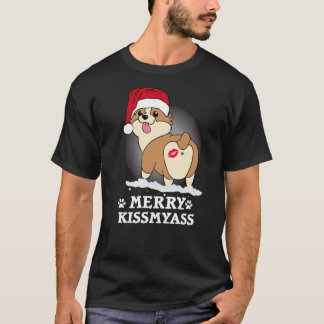 Merry KissMyAss Corgi Kerstmis Klassic T-Shirt