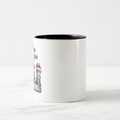 Merry Kissmyass Donkey Santa Hat String Lights Tweekleurige Koffiemok (Center)