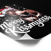Merry Kissmyass Donkey Sarcastic Xmas Funny Pajama Foto Afdruk (Hoek)
