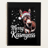 Merry Kissmyass Donkey Sarcastic Xmas Funny Pajama Planner (Voorkant)