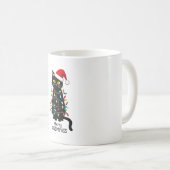 Merry Kissmyass Funny Cat Christmas Lights Premium Koffiemok (Voorkant rechts)