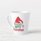 Merry Kissmyass Funny Christmas Latte Mug Latte Mok (Linkerhoek)
