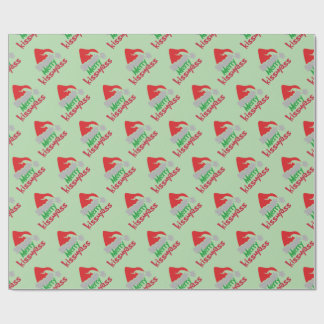 Merry Kissmyass Funny Christmas Wrapping Paper Cadeaupapier