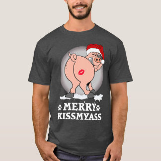 Merry KissMyAss met kerstcadeautjes Halloween Day  T-shirt