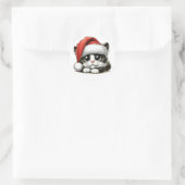 Merry Kitten's Christmas Fabulous Ronde Sticker (Tas)