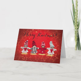 Merry Knitmas-kaart Feestdagen Kaart