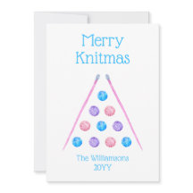 Merry Knitmas Roze Retro Waterverf Garen