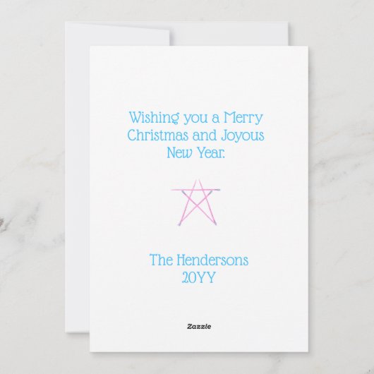 Merry Knitmas Turquoise Mid Century Retro Feestdagenkaart (Achterkant)