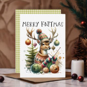 Merry Knittmas Breien Kerstmis Kaart