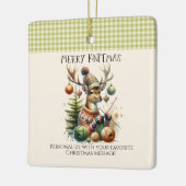 Merry Knittmas Breien Kerstmis Keramisch Ornament (Links)