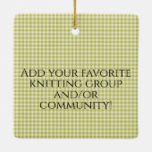 Merry Knittmas Breien Kerstmis Keramisch Ornament (Achterkant)