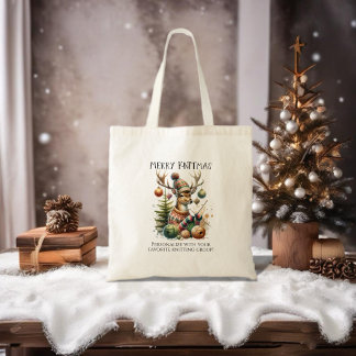 Merry Knittmas Breien Kerstmis Tote Bag