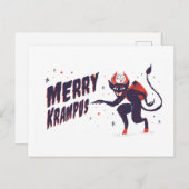 Merry Krampus Briefkaart (Voorkant / Achterkant)