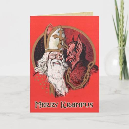 Merry Krampus Christmas Kaarten (Voorkant)