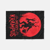Merry Krampus Christmas Xmas Horror Ugly Sweater E Fleece Deken (Voorkant (Horizontaal))