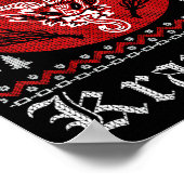 Merry Krampus Christmas Xmas Horror Ugly Sweater E Poster (Hoek)