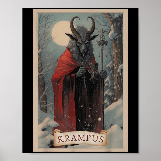 Merry Krampus Christmas Xmas Horror Ugly Sweater E Poster (Voorkant)