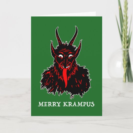 MERRY KRAMPUS FEESTDAGEN KAART (Voorkant)