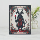 Merry Krampus Feestdagenkaart (Staand voorkant)