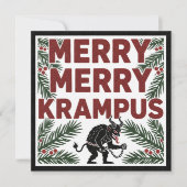 Merry Krampus Funny Irreverent Weird Holiday (Voorkant)