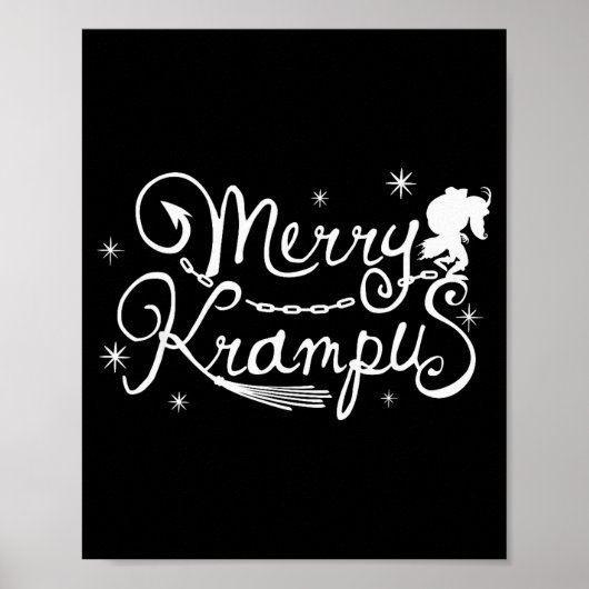 Merry Krampus German Folklore Christmas For Krampu Poster (Voorkant)